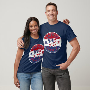 2024 Ihre Stimme zählt USA-Flagge V O T E! T-Shirt