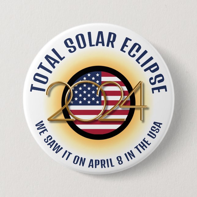 2024 INSGESAMT SOLAR ECLIPSE USA BUTTON (Vorderseite)