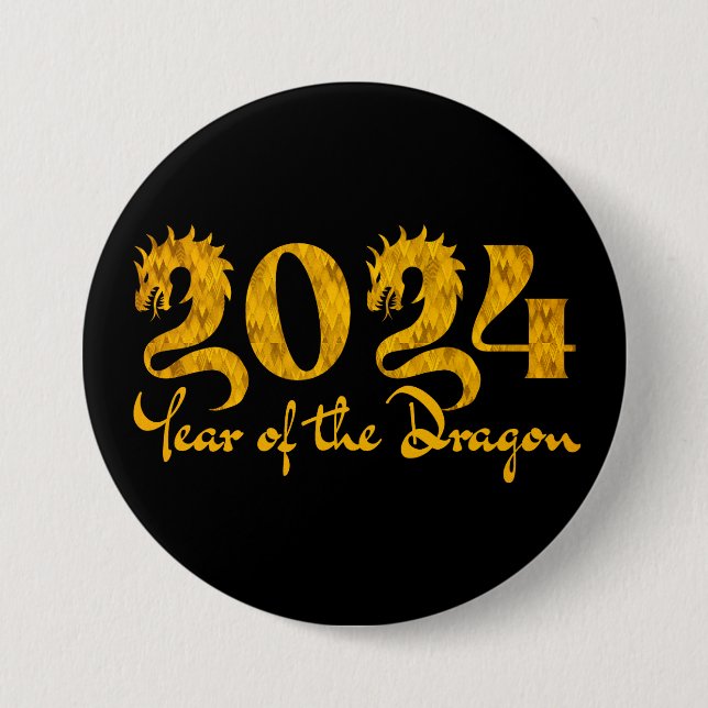 2024 JAHR DER DRAGONGOLD BUTTON (Vorderseite)