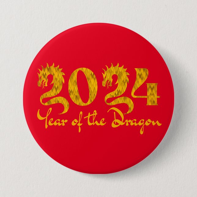 2024 JAHR DER DRAGONGOLD BUTTON (Vorderseite)