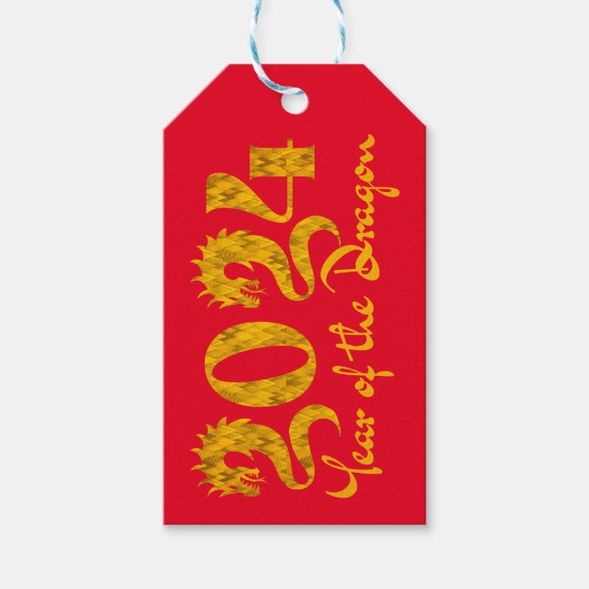 2024 JAHR DER DRAGONGOLD GESCHENKANHÄNGER (Vorderseite)