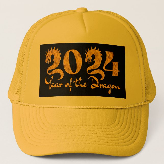 2024 JAHR DER DRAGONGOLD TRUCKERKAPPE (Vorderseite)