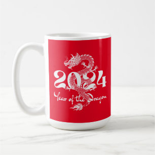 2024 Jahr des chinesischen Drachen-Neujahrs Kaffeetasse