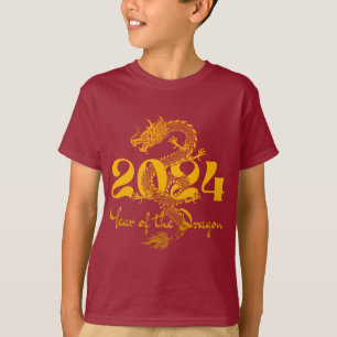 2024 Jahr des chinesischen Drachen-Neujahrs T-Shirt