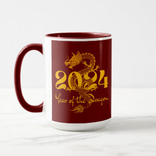 2024 Jahr des chinesischen Drachen-Neujahrs Tasse