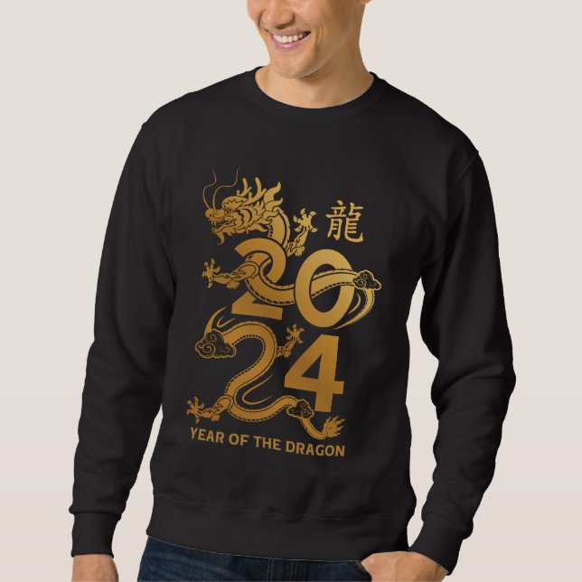 2024 Jahr des Drachen - chinesischer Neujahrsdrach Sweatshirt (Vorderseite)
