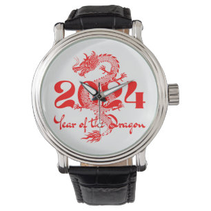 2024 Jahr des Drachen Chinesisches Neujahr Armbanduhr