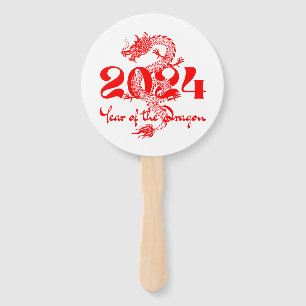 2024 Jahr des Drachen Chinesisches Neujahr Fächer