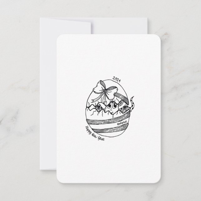 2024 Jahr des Drachen, gutes neues Jahr (Vorderseite)