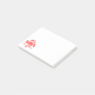 2024 Jahr des Drachen Rot Chinesisches Neujahr Post-it Klebezettel