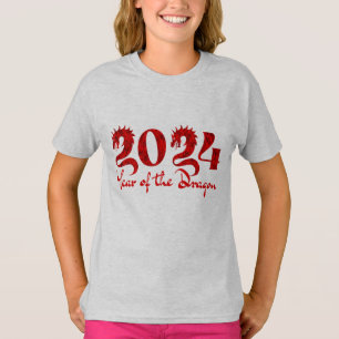 2024 JAHR DES DRACHEN ROT T-Shirt