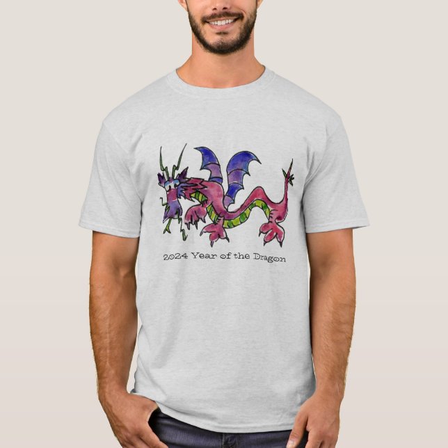 2024 Jahr des T - Shirt des Drachen (Vorderseite)