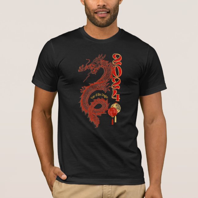 2024 Jahr des T - Shirt des Drachen (Vorderseite)