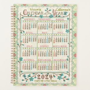 2024 Jahre Kalender Viktorianisch Jugendstil Ben Planer