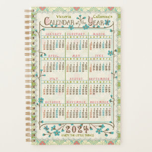 2024 Jahre Kalender Viktorianisch Jugendstil-Museu Planer