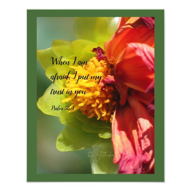2024 JW year text Psalm 56:3 Fotodruck (Vorne)