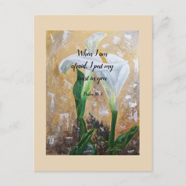 2024 JW year text Psalm 56:3  Postkarte (Vorderseite)