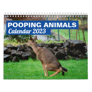 2024 Kackend lustige Tiere Personalisiert Kalender