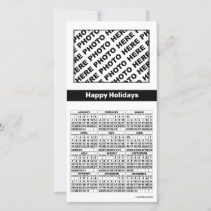 2024 Kalender 4 Fotos Karte hinzufügen Einfach Sch