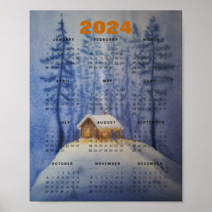 2024 Kalender Aquarell Poster