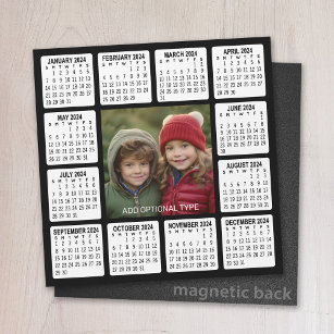 2024 Kalender mit Square Foto im Zentrum Auto Magnet