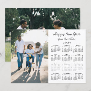 2024 Kalender Modern 2 Foto Frohes Neues Jahr Feiertagskarte
