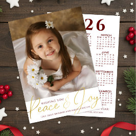 2024 Kalender PEACE & JOY Foto Custom Color Feiertagskarte