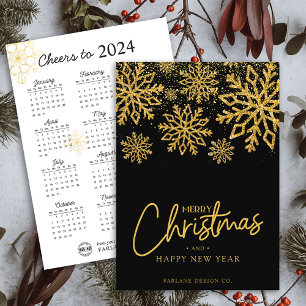 2024 Kalender-Schneeflocken Geschäfts-Logo-Feierta Einladung