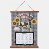 2024 Kalender Sonnenblume Nana Rooster Kuh Schwarz