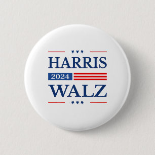2024 Kamala Harris 2024 Tim Waltz 2024 USA Button