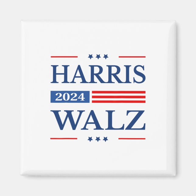 2024 Kamala Harris 2024 Tim Waltz 2024 USA Magnet (Vorne)