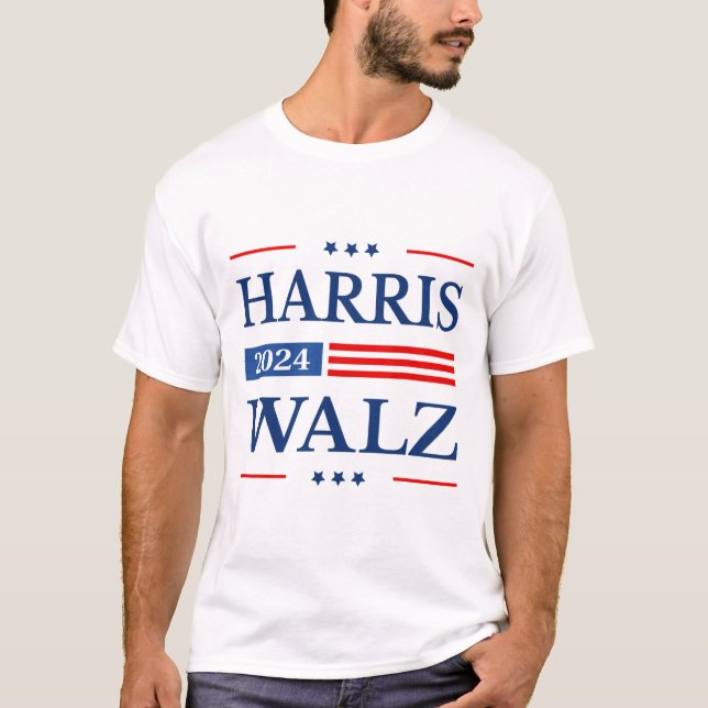 2024 Kamala Harris 2024 Tim Waltz 2024 USA T-Shirt (Vorderseite)