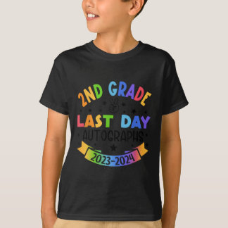 2024 Letzter Tag der Schule Autograph 2nd Grade Gr T-Shirt