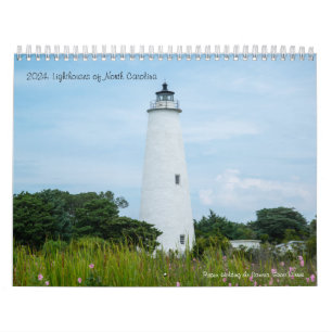 2024: Leuchttürme des North Carolina Calendar (Med Kalender