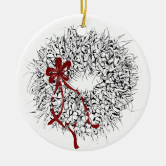 2024 Mele Kalikimaka Ti-Blatt-Kranz-Ornament Keramik Ornament