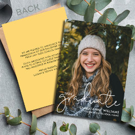 2024 Minimalistisch Overlay High School Graduate F Ankündigung