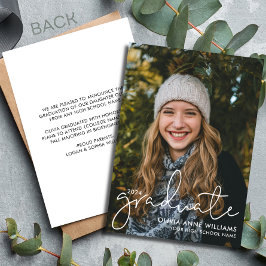 2024 Minimalistisch Overlay High School Graduate F Ankündigung