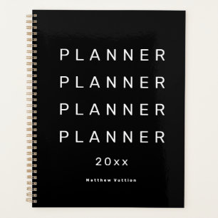 2024 Moderne Schwarze Woche Planer
