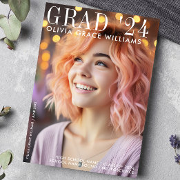 2024 Modernes Abschlussmagazin-Overlay Ankündigung