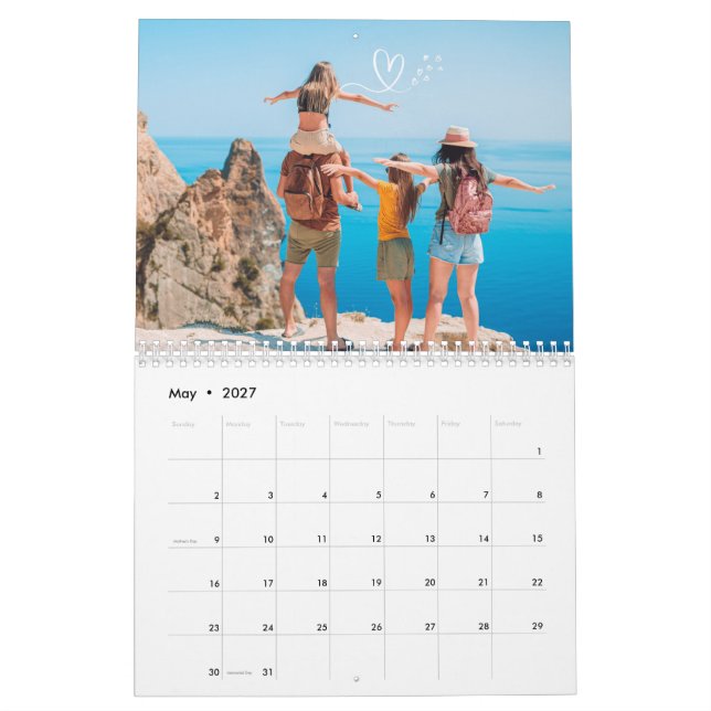 2024 Modernes Foto für Ihre Familie Kalender (Mai 2027)