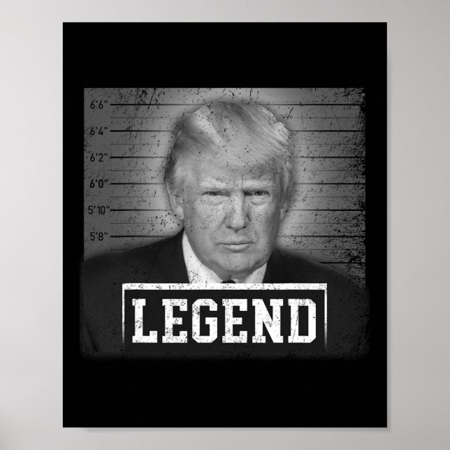 2024 Mugshot Präsident Legend Rettete Amerika Vint Poster (Vorne)