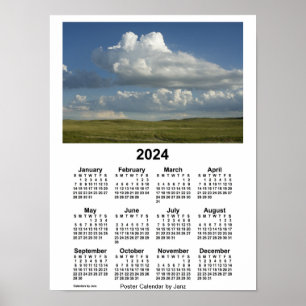 2024 Nebraska Sandhills Calendar von Janz Poster
