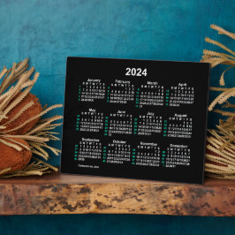 2024 Neon 52 Week ISO Desk Calendar by Janz 8x10 Fotoplatte