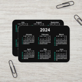 2024 Neon 52 Week ISO Kalender von Janz Visitenkarte