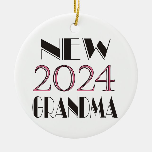 2024 Neue Oma-Ornament Keramik Ornament (Vorne)