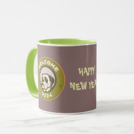 2024 NEUES JAHR GREETING WISH TASSE
