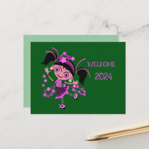 2024 NEUJAHR GRUSS WUNSCH POSTKARTE