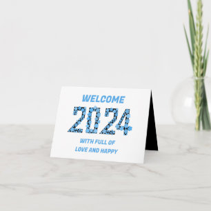 2024 NEUJAHRESGREETING FÜR MAMA, VATER, GRANDMOTHE FEIERTAGSKARTE