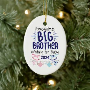2024 New Big Brother Gewartet für Baby Sibling Keramik Ornament
