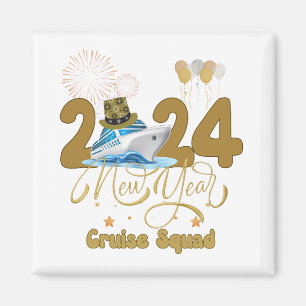 2024 New Year Cruise Squad NYE Party Travel Group Magnet